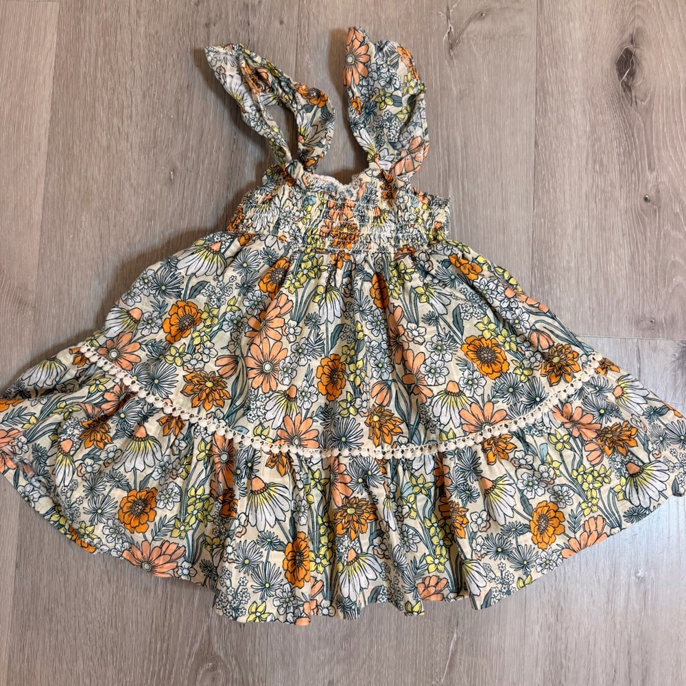 🌼 HAPPILY GREY KIDS FLORAL SMOCKED DRESS 🌼